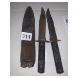 IMPERIAL 2 SERRATED KNIVES WITH SHEATH