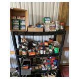 BLACK PLASTIC SHELVING UNIT CONTENTS NOT