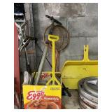 HOIST, RACKETS, TIRE PUMP, ETC.