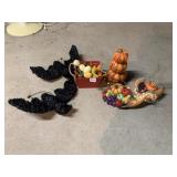 BE BLESSED BE THANKFUL PUMPKINS, 2 BATS, CANDLE