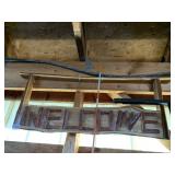 WOOD WELCOME SIGN