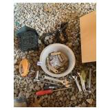 WRENCHES, BIRD FEEDER, ETC.