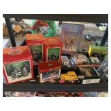 REINDEER FIGURINE, YELLOW CAR, ETC.