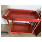 TWO TIER ROLLING METAL CART
