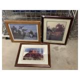 3 FRAMED PRINTS