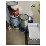 OPEN VALSPAR PANTS AND PAINT TRAYS ALL TINTED