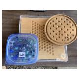 GAME BOARD W/ MARBLES