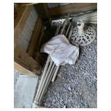 PATIO UMBRELLA STAND AND UMBRELLA