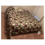 QUEEN SZ. AIR MATTRESS W/ MOOSE ACCENT SPREAD AND