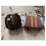 GEORGE FOREMAN GRILL & BACKGAMMON GAME IN LEATHER