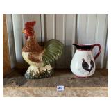 ROOSER FIGURE AND FREE-RANGE PITCHER