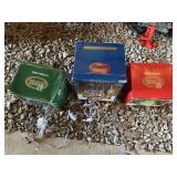 THREE LIGHT UP HOUSES IN BOXES