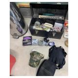 TOOLBOX W/ ELECTRICAL SUPPLIES, APPLICATOR PADS,