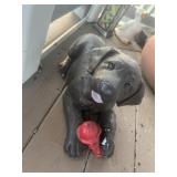 HEAVY COMPOSITION DOG WITH FIRE HYDRANT