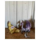 DRAGON DROOP FIGURE AND PEWTER FIGURE