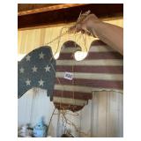 RED, WHITE BLUE EAGLE WOOD