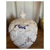 WESTMORELAND OLD QUILT COVERED CANDY DISH