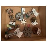 TREE ORNAMENTS W/ HUMMINGBIRD, ELK, TRAIN,