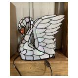 STAINED GLASS GOOSE LIGHT UP W/BOX