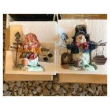 LIGHTED VILLAGE SQUARE FOUNTAIN, SNOWMEN