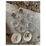 2 LENOX ASHTRAYS, HOLIDAY PLATES, BALL ORANGE