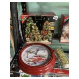 LEXMAX FIBER OPTIC TREE, BATTERY OP CAR CLOCK