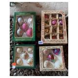 CHRISTMAS ORNAMENTS IN BOXES