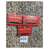 SHEAFFER 3 BOXES JET BLACK CARTRIDGES