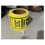 ROLL OF PRIVATE PROPERTY LABELS