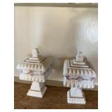 TWO COVERED CANDY DISHES WESTMORELAND