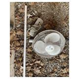 WHITE WESTINGHOUSE FAN WITH POLE, NO BASE, &