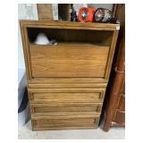 TWO SECTION W/ 3 DRAWER BASE 54" H X 36" X 18"