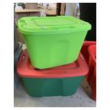 10 GALLON TOTE AND 18 GALLON