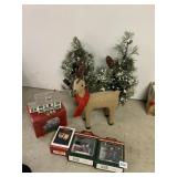 COCA COLA FIGURES, HALLMARK MAIL CAR, 2 STORY