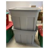 TWO 18 GALLON TOTES