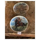 TWO PLATES INDIAN SCENE