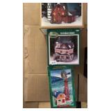 THREE BUILDINGS IN BOXES