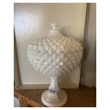 DIAMOND POINT WESTMORELAND COMPOTE 13" H