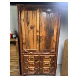 LONG 2 DOOR 3 DRAWER WARDROBE CABINET 90" X 47" X