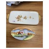 JAPAN HAND PAINTED OVAL DISH, ANNALEE HAND