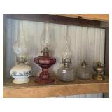 OIL LAMPS AND SHADES