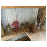 OIL LAMPS AND SHADES