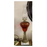 OIL LAMP LEAF DESIGN