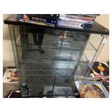 2 DOOR GLASS FRONT CABINET 28" H X 24" W X 9.5" H