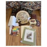 WILD TURKEY PRINT, CAMO BLANKET, US STAMP BOOK,