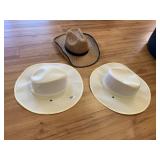 2 NEW WOOLRICH SZ. L HATS AND 1 UNMARKED