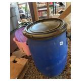 PLASTIC BARREL W/ ROCK SALT