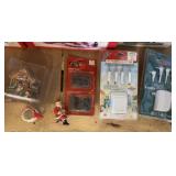 SANTA AND HOUSE FIGURES