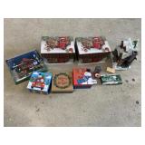 HOLIDAY SCENE GIFT BOXES, BALSAM FIR, BUILDING,