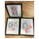 3 FRAMED NICK SHADOW PRINTS
